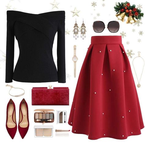 Chicwish Christmas Classy Frocks, Chicwish Outfits, Museum Curator, Christmas Outfit Ideas, Dress Skirts, Trendy Christmas Outfits, Christmas Outfits, Looks Chic, Dressy Outfits