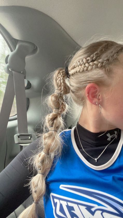 Cute Sporty Hairstyles, Cute Volleyball Hairstyles, Soccer Hairstyles, Track Hairstyles, Soccer Hair, Running Hairstyles, Volleyball Hair, Preppy Hairstyles, Hairstyles Pigtails