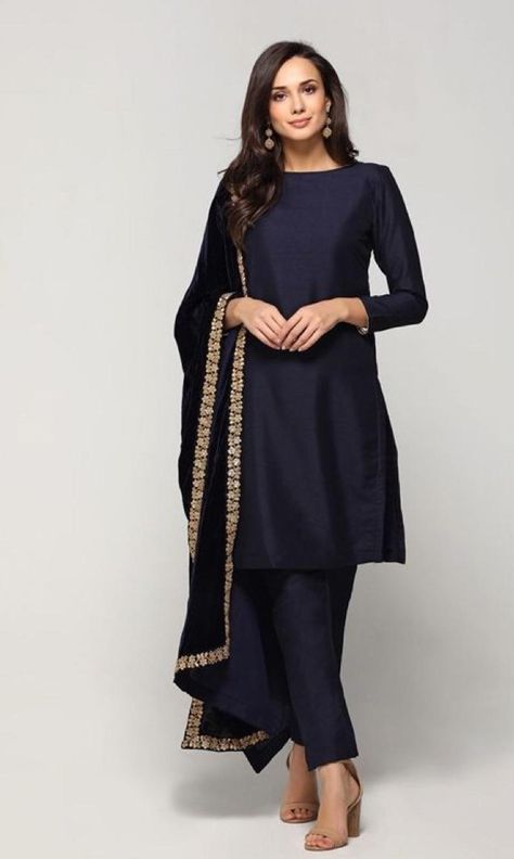 Silk Fabric Dress, Custom Made Dress, Punjabi Outfits, Miroslava Duma, Salwar Dress, Long Kurti Designs, Pakistani Fashion Party Wear, Made Dress, Designer Kurtis