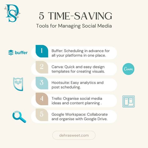 🚀 Struggling to manage your social media efficiently? 🚀 I’ve rounded up 5 time-saving tools that can help streamline your workflow, from scheduling posts to organising content ideas. Whether you need a tool for design, planning, or analytics, these apps have you covered! 🛠️ Tools featured: - Buffer - Canva - Hootsuite - Trello - Google Workspace ✨ Which tool would save you the most time? Let us know in the comments! 💬👇 #SocialMediaManagement #TimeSavingTips #SocialMediaTools #Entrepreneur... Social Media Manager Must Haves, Why Hire A Social Media Manager, Services To Offer As A Social Media Manager, Best Social Media Management Tools, Content Planning, Social Media Tool, Google Workspace, Time Saving, Content Ideas