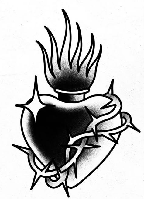 American Traditional Heart Tattoo, Heart Flash Tattoo, Old School Flash Tattoo, Tattoo Sleeve Themes, Old School Heart, Old Style Tattoos, Traditional Heart Tattoos, Tato Flash, Black Heart Tattoos