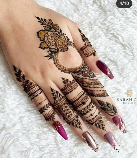 Mehdi Degine Simple, Mehdi Degine, Back Side Mehndi Design, Side Mehndi Design, Back Side Mehndi, Simple Henna Designs Hand, Finger Mehndi Design, Finger Mehndi, Mehndi Designs Simple