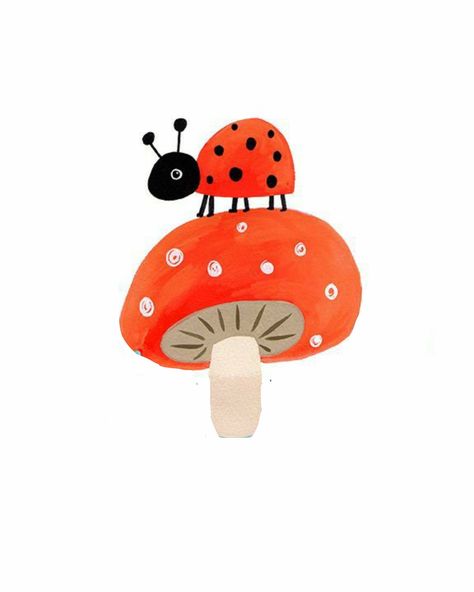 Ladybug Illustration Cute, Cute Bug Art, Cute Ladybug Drawing, Cute Bug Drawing, Ladybug Doodle, Ladybird Illustration, Ladybug Illustration, Ladybug Drawing, Cartoon Ladybug