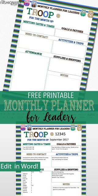 Free Printable Girl Scout Leaders Monthly Planner Girl Scout Kaper Chart Ideas Brownies, Girl Scout Promise And Law Printable, Girl Scout Leader Binder Free Printable, Daisy Girl Scouts First Meeting, Girl Scout Daisy Activities, Girl Scout Levels, Girl Scout Meeting Ideas, Girl Scout Mom, Girl Scout Cookies Booth