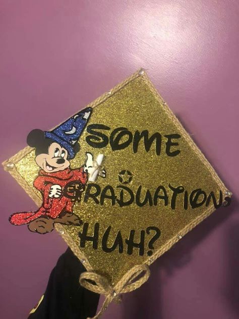 Disney World-Fantasmic Grad Cap Disney World Graduation Cap, Disney Grad Caps, Disney Graduation Cap, Disney Graduation, Graduation 2025, College Things, Disneyland Rides, Grad Cap Designs, Grad Ideas