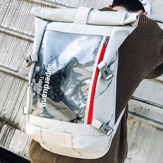 Buy SUNMAN Lettering Canvas Backpack at YesStyle.com! Quality products at remarkable prices. FREE Worldwide Shipping available! Street Backpack, Box Backpack, Rare Clothing, Loft Fashion, Tech Backpack, Diy Backpack, Streetwear Accessories, Computer Backpack, Bike Bag