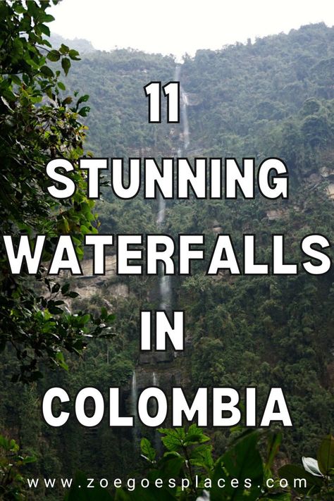 Your guide to 11 impressively beautiful waterfalls located across Colombia. Although not known for its waterfall, Colombia is full of diverse landscapes and microclimates that are perfect for waterfalls! Explore the jungles, rainforests and forests to find a hidden gem or take a trip to the most popular for a cooling off swim! Bogota Colombia | Salento Colombia | Minca | Guadalupe | Santander | Backpacking South America | Visit Colombia | Latin America Adventures | Outdoor Travel | Natural Gems Backpacking Panama, Colombia Country, Travel Colombia, Vietnam Backpacking, Visit Colombia, Backpacking India, Backpacking South America, Australia Backpacking, Thailand Backpacking