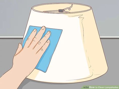 3 Ways to Clean Lampshades - wikiHow How To Clean A Fabric Lampshade, How To Clean Fabric Lamp Shades, How To Clean A Lamp Shade, Homemade Scents, Fresh Scents, Dishwashing Gloves, Lampshade Makeover, Clean Linen, Paper Lampshade