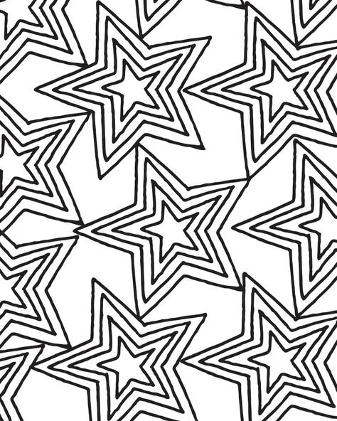 Printable Star Pattern Coloring Page for Adults and Kids Fargelegging For Barn, Star Coloring Pages, Images Hello Kitty, Printable Star, Pattern Coloring Pages, Princess Coloring Pages, Dinosaur Coloring Pages, Coloring Pages For Boys, Printable Adult Coloring Pages