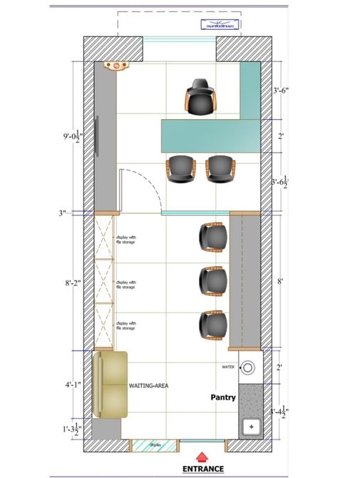 This is Furniture Layout and Electrical Layout of Small Office around 160 Sq.Ft. in Mumbai. 200 Sq Ft Office Design, 8 X 10 Office Layout, 400 Sq Ft Office Design, Small Office Furniture Layout, Rectangle Office Layout, Container Office Layout, Small Office Plan Layout, Small Office Pantry, Small Office Interior Design Layout