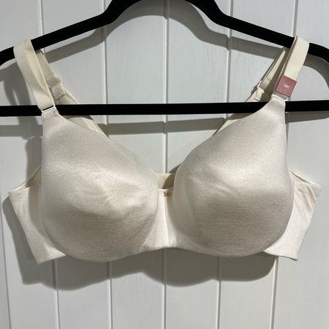 Lane Bryant Cacique Lightly Lined Balconette Bra Size 38c Bra Has An Underwire And Is Solid Satin White. Bra Is 83% Nylon And 17% Spandex Bra Is New Without Tags. Bra Has Been In Storage And Does Have A Couple Light Dust Marks That Should Wash Out In The First Wash. These Are Visible In The Pics. C092024-2 Item Details: Please See Pics For Additional Bra Details If You Have Any Questions Or Would Like Additional Pics, Please Send Me A Message. Items May Have Wrinkles Due To Storage. I Do Try To Lane Bryant Bras, Ivory Lane, White Bra, Balconette Bra, Lane Bryant, Bra Sizes, Wrinkles, Spandex, Satin