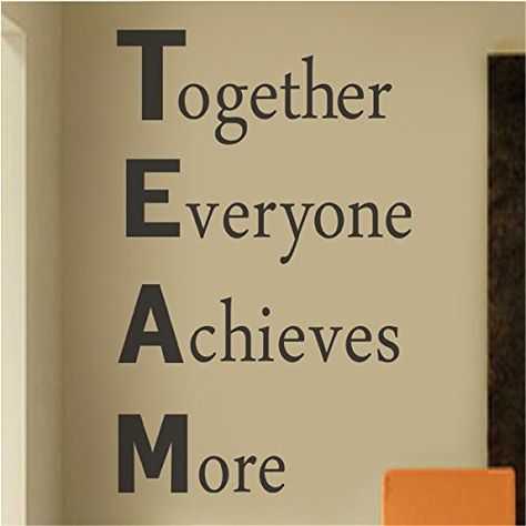 Spread encouragement and positive messages with sports wall quotes. Choose from an assortment of popular sayings heard in sports. Employee Quotes, Team Quotes, Vinyl Wall Lettering, Teamwork Quotes, Motiverende Quotes, Work Motivation, Sport Quotes, Sports Quotes, Break Room