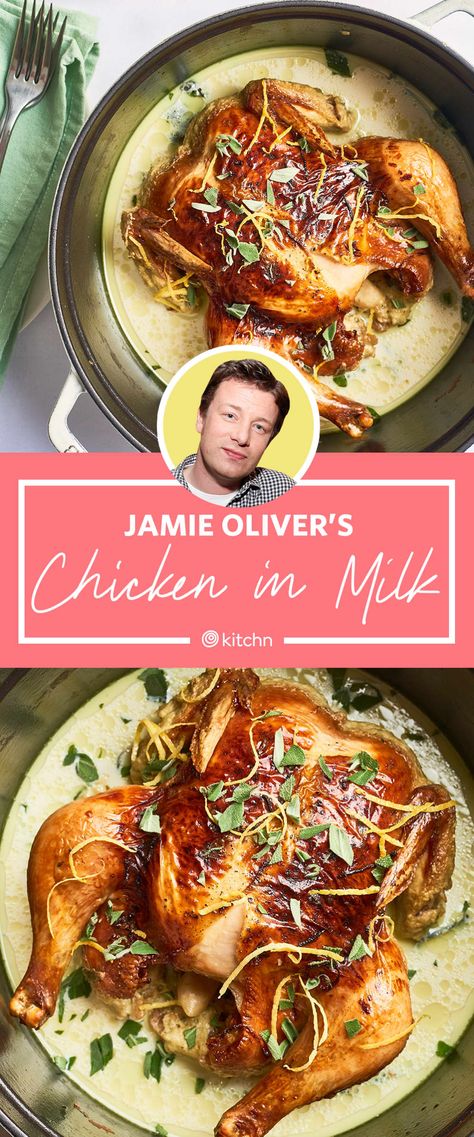 Chicken In Milk, December Food, Best Chicken Recipe, Jamie Oliver Chicken, Whole Chicken Recipes, Honey And Soy Sauce, Jamie Oliver Recipes, Braised Chicken, Best Chicken