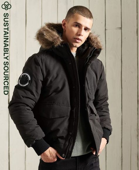 The price ratio is good for Nidin Superdry Mens, Stylish Coat, Mens Winter Fashion, Detachable Hood, Jackets Online, Men's Coats And Jackets, Signature Logo, Designer Outfits Woman, Canada Goose Jackets