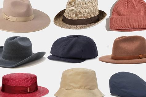 The Best Mens Hats for Every Face Shape - InsideHook Best Hats For Men, Hat Styles Men, Round Face Celebrities, Men Hats Styles, Pear Shaped Face, Mens Summer Hats, Oblong Face Shape, Round Face Men, Circle Face