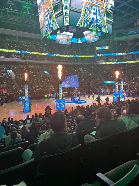 basketball fiserv.forum section 107 row 11 gianna’s Milwaukee Bucks Aesthetic, Nba Arenas, Milwaukee Bucks Basketball, Basketball Backstop, Sports Marketing, Nba Wallpapers, 2025 Vision, Basketball Pictures, Future Lifestyle