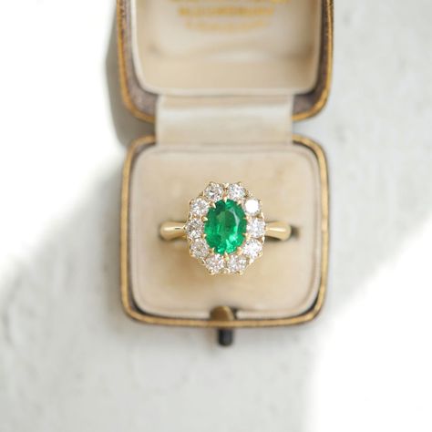 Emerald Cluster Engagement Ring, Art Deco Engagement Ring Emerald, Berlinger Jewelry, Wide Engagement Ring, Mens Diamond Band, Sunflower Ring, Wedding Day Jewelry, Future Engagement Rings, Zambian Emerald