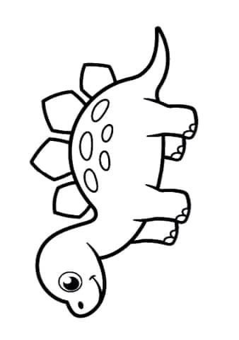 Dinosaur Clipart Black And White, Dino Doodles Easy, Dinasour Drawing Simple, Dinosaur Crafts Preschool, Dinosaur Template, Dinosaur Activities Preschool, School Kids Crafts, Peppa Pig Coloring Pages, Easy Animal Drawings