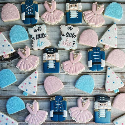 Sugar Maison (@sugarmaison_tn) | Instagram Nutcracker Gender Reveal Ideas, Nutcracker Gender Reveal, Christmas Gender Reveal Cookies, Christmas Gender Reveal, Gender Reveal Cookies, Gender Reveal Party Theme, Gender Reveal Themes, Baby Gender Reveal, Baby Shower Cookies