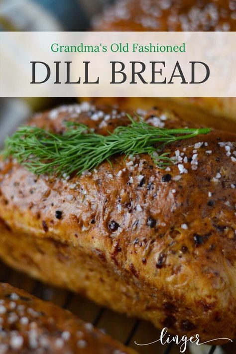 This old fashioned dill bread has a full flavor from dill seeds and minced onions. You will love baking this easy no-knead recipe. The warm bread is smothered with salted butter right out of the oven. #dillbread Dilly Bread Recipe, Dill Bread Recipe, Dill Bread, Dill Seeds, Food Bread, Yeast Bread Recipes, Autumn Recipes, No Knead, Bread Machine