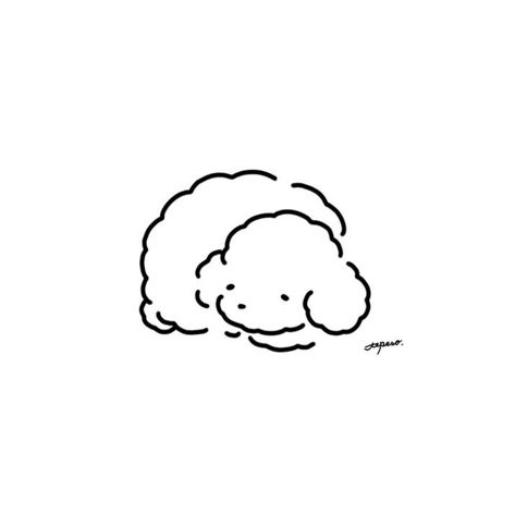 Cute Poodle Drawing, Toy Poodle Drawing, Toy Poodle Tattoo, Poodle Tattoo, Poodle Doodle, Poodle Drawing, Dog Line Drawing, Poddle, 심플한 그림