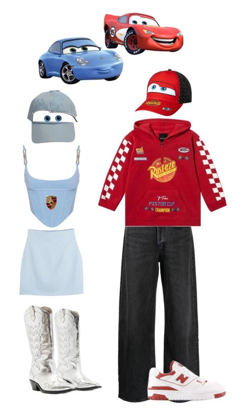 Cars Costume, Cars Halloween Costume, Car Costume, Costume Couple, Cute Halloween Costumes, Couple Halloween Costumes, Couples Costumes, Cute Halloween, Halloween Costume