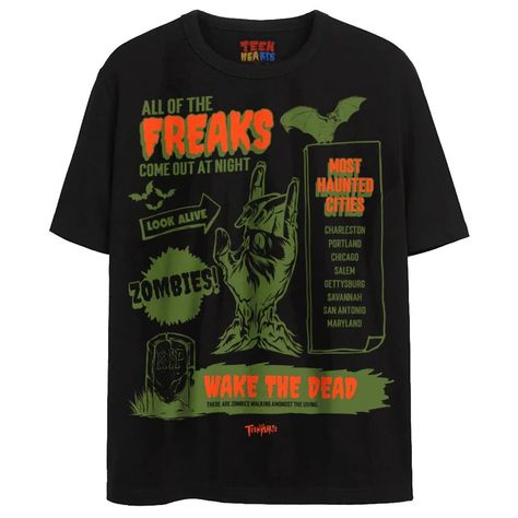 $15 TEES – Teen Hearts Clothing - STAY WEIRD Trip Room, Teen Halloween, Zombie Walk, Halloween Everyday, Graphic Trends, Heart Clothes, Stay Weird, Out Of My Mind, Vintage Horror