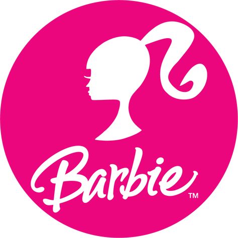 Barbie Girl Logo Vector Barbie Logo Aesthetic, Barbie Head Logo, Barbie Logo Printable, Barbie Playhouse, Barbie Decorations, Barbie Wallpaper, Hair Logo Design, Barbie Photos, Barbie Birthday Cake