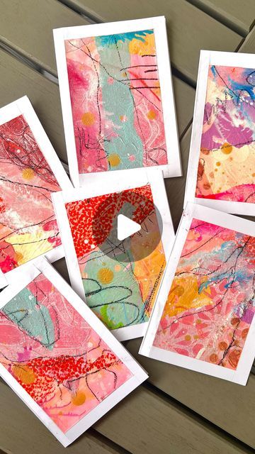 Mixed Media Cards, Acrylic Paint Pens, Abstract Floral Paintings, Gelli Printing, Collage Artwork, Abstract Floral Print, Floral Abstract, Mixed Media Art Journaling, Doing Something