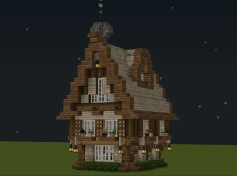 minecraft cute house Birch Wood House Ideas Minecraft, Birch Houses In Minecraft, Birch Wood House Minecraft, Oak And Birch Minecraft House, Birch Minecraft House, Minecraft Birch House Ideas, Minecraft Birch House, Birch House Minecraft, Minecraft Cute House