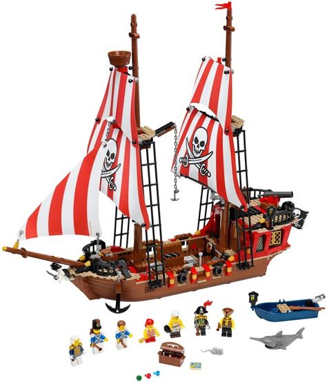 Lego Pirate Ship, Pirate Lego, Lego Boat, Lego Pirates, Construction Lego, Lego System, Lego Ship, Classic Lego, Lego Store