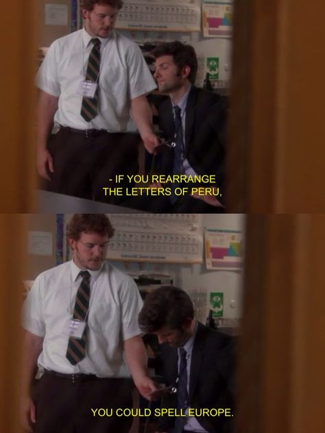 Andy and Ben -- Parks and Recreation. Parcs And Rec, Parks And Rec Quotes, Parks And Recs, Andy Dwyer, Love Park, Mouse Rat, Parks N Rec, Tv Quotes, Parks And Recreation