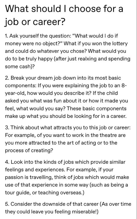 Dream Jobs List, Aesthetic Career Ideas, How To Choose A Career, Job Goals, Logic And Critical Thinking, Won The Lottery, Career Ideas, Job Advice, The Lottery