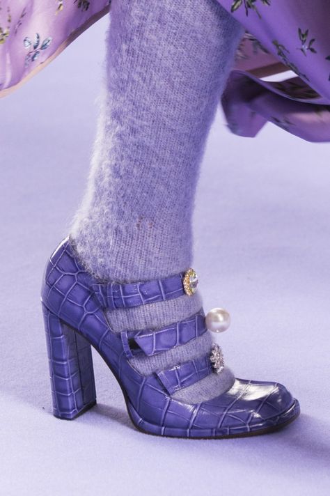 Catrine Demew, Kitty Cheshire, Winter Wolf, Trends Shoes, Shoes And Socks, Runway Shoes, Shoes Too Big, T Strap Heels, Purple Shoes