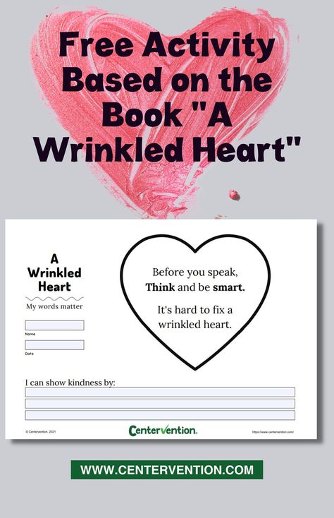 A free lesson and download about teaching kids kindness. Based on the book "A Wrinkled Heart", this activity helps elementary students understand how to treat others. Empathy and social emotional learning activities for the classroom. Try this fun, free activity to help kids understand kindness and empathy toward their peers and others. A Wrinkled Heart Activity, Wrinkled Heart Activity, Nurtured Heart Approach, Wrinkled Heart, Empathy Lessons, Capturing Kids Hearts, Empathy Activities, Heart Lesson, Emotional Learning Activities