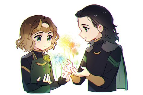 Loki And Sylvie, Marvel Female Characters, Avengers Fan Art, Loki Wallpaper, Loki Art, Loki Avengers, Avengers Characters, Lady Loki, Loki Fanart