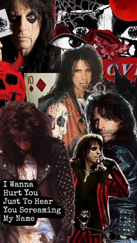 alice cooper #alicecooper Rock Collage, 70s Aesthetic, Alice Cooper, Animated Cartoons, Your Aesthetic, Connect With People, Creative Energy, Rock And Roll, Wallpapers