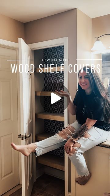 Kelsea | DIY projects & Life on Instagram: "✨ like & save this for later 🤎  Closets typically have white wire shelves, right ?   Well I wanted to create a way to cover these without demoing what’s there. These three ways are super cost effective ways to upgrade your closets (yes multiple closets because I know you have more than one with white wire shelves 😂)  1. TABLE SAW : This strategy was the hardest IMO. I’m not super comfortable with the table saw if I’m being honest 🙈 . The point of this technique is to create a ledge for the 1/2 inch plywood to sit in and ontop of the 2x4 so that you can nail DOWN ! This way your nails are on top and the front of the shelf is seamless.  2. BRAD NAILER : This is the easiest way. But as I mentioned in the video - this is the least sturdy technique Wired Shelving Covering, Cover Wire Shelves Diy, Closet Shelves Diy, Wire Shelf Makeover, Covering Wire Shelves, Wire Shelf Covers, Wire Shelf Liner, Shelf Makeover, Shelf Cover