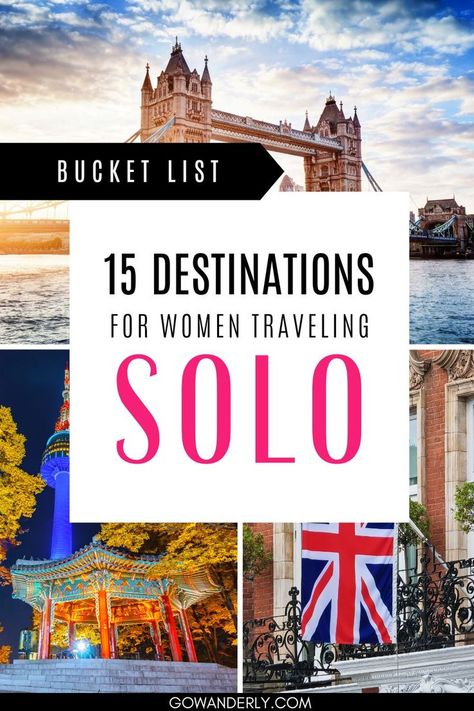 Explore the best solo travel destinations for single women. Cheap Solo Female Travel, Traveling Astethic, Solo Activities For Women, Best Solo Trips For Women, Places To Travel Bucket Lists, Solo Trips For Women, Safest Places To Travel, Travel Woman, Solo Trips