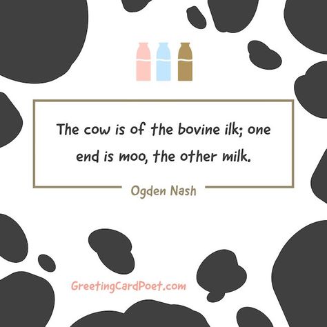 milk quotes Milk Quotes, Quotes Short, A Cow, Condensed Milk, Graphic Design Logo, Me Quotes, Greeting Card, Cow, Funny Quotes