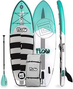 Dimensions: 8′ L × 30″ W × 4.5″ D
Capacity: 100 LBS
Avg. Weight: 17 LBS

One (1) Flow Inflatable Paddle Board, One (1) 3-Piece Adjustable SUP Paddle, One (1) Aero Bag, One (1) Removable Aero Center Fin, One (1) Hand Pump Bungee Cord Storage, Best Paddle Boards, Inflatable Sup, Inflatable Paddle Board, Kayak Accessories, Sup Paddle, Board For Kids, Whitewater Kayaking, Hand Pump