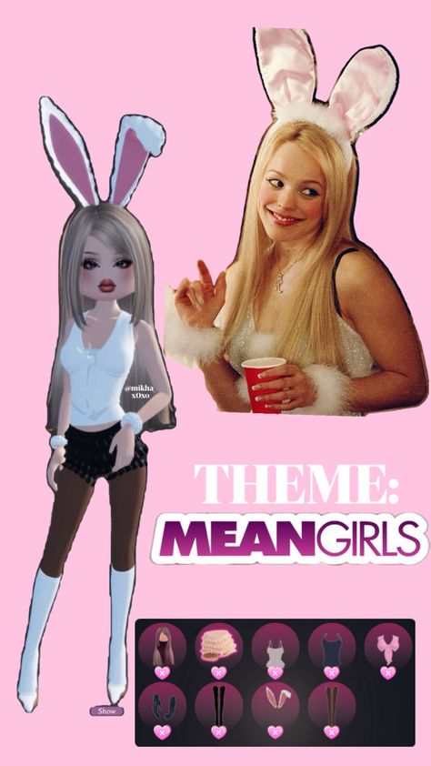 Regina George Halloween Costume, Regina George Halloween, Bunny Halloween Costume, Bunny Costume, Regina George, Halloween Costume, Dress To Impress, Halloween Costumes, Halloween