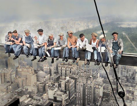 Lunch Atop A Skyscraper, Central Park Manhattan, Steel Worker, Banff Canada, Rockefeller Center, Construction Worker, Vintage New York, Canvas Print Display, Salvador Dali