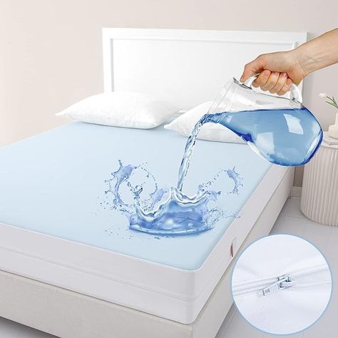 Jet's Home Twin Waterproof Mattress Protector with Zipper - 6 Side Protection Zippered Mattress Encasement,Machine Washable Zippered Mattress Cover Fits Up to 15'' Depth : Amazon.ca: Home Mattress Encasement, Waterproof Mattress Cover, Have A Good Sleep, Mattress Cleaning, Full Mattress, Mattress Cover, King Size Mattress, Mattress Pads, Bed Bugs