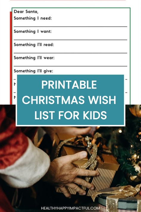 Printable Christmas wish list for kids. Kids Christmas Wish List, Christmas Wish List Printable, Christmas Wish List Template, Wish List Printable, Gifts From Santa, Best Christmas Books, Santa Wish List, Christmas Activities For Families, Holiday Traditions Family