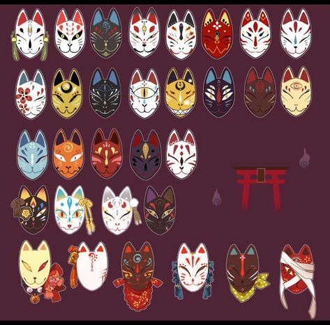 Lakaran Fesyen, Grafika Vintage, Japanese Fox, Kitsune Mask, Mask Drawing, Kartu Valentine, Haiwan Lucu, Idee Cosplay, Drawing Anime Clothes