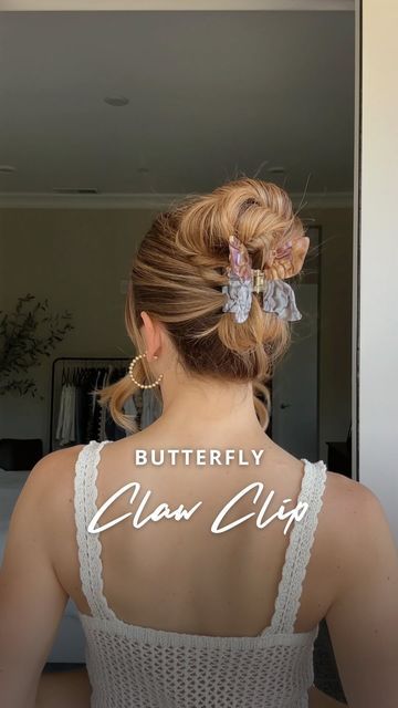 Ponytail Lift, Hairstyles Butterfly, Ponytail Straight, Butterfly Claw Clip, Hair In A Ponytail, Claw Clip Hairstyle, Clip Hairstyle, A Ponytail, Clip Hairstyles