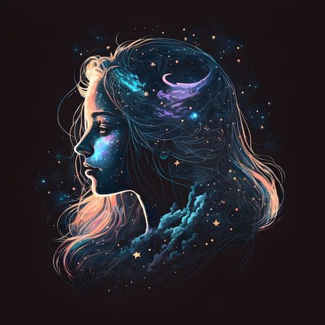 Beautiful virgo horoscope sign ai genera... | Premium Photo #Freepik #photo #astrology #horoscope-background #constellation #moon-face Outer Space Background, Space Background, Virgo Horoscope, Space Backgrounds, Horoscope Signs, Outer Space, Premium Photo, Constellations, Astrology