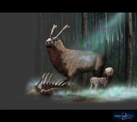 ArtStation - Annihilation 2: The Southern Reach, Part 3 Mutant Creatures, Southern Reach, White Tailed Deer, Alex Garland, White Tail, Whitetail Deer, Creature Design, Gibson, Deer