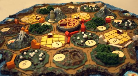 Homemade 3D printed magnetic Settlers of Catan. Catan Board, Magnetic Games, Tiles Game, Settlers Of Catan, Unique Tile, Game Board, Blender 3d, Cat Pin, Board Design